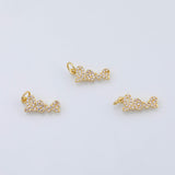 18K Gold PVD love charm charms 7x18mm - Tarnish Resistant