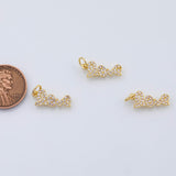 18K Gold PVD love charm charms 7x18mm - Tarnish Resistant