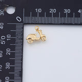 18K Gold PVD Moped Scooter charm - Tarnish Resistant