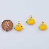 18K Gold PVD Fish charm - Tarnish Resistant