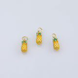 18K Gold PVD Pineapple fruit charm - Tarnish Resistant