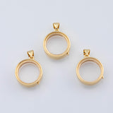18K Gold PVD Circle locket - Tarnish Resistant