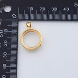 18K Gold PVD Circle locket - Tarnish Resistant