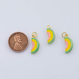 18K Gold PVD Watermelon fruit charm - Tarnish Resistant