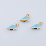 18K Gold PVD Shoes sneakers enamel charm - Tarnish Resistant