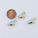 18K Gold PVD Shoes sneakers enamel charm - Tarnish Resistant