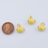18K Gold PVD Fish charm - Tarnish Resistant