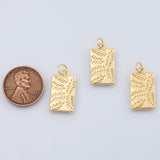 18K Gold PVD Wheat grass charm - Tarnish Resistant