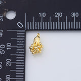 18K Gold pvd Broccoli vegetable fruit charm - Tarnish Resistant