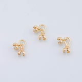 18K Gold PVD Hook Eye Clasp with crimps - Tarnish Resistant