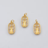 18K Gold PVD Jesus mary saint christian charm - Tarnish Resistant