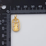 18K Gold PVD Jesus mary saint christian charm - Tarnish Resistant