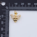 18K Gold PVD honey bee charm 15x16mm - Tarnish Resistant