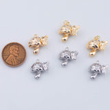 18K Gold PVD Mushroom 22k s Gold Charms - Tarnish Resistant