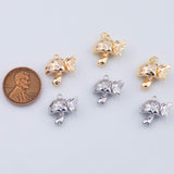 18K Gold PVD Mushroom 22k s Gold Charms - Tarnish Resistant