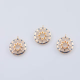18K Gold PVD Multicolor Starburst Sun Burst 15mm Charm Pendant Charms - Tarnish Resistant