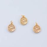 18K Gold pvd Swift Bird Charm 12mm Flying Bird Goose Duck Swan Charms Pendant Charms - Tarnish Resistant