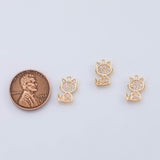 18K Gold PVD Cat Kitty Charm Kitten 12x8mm - Tarnish Resistant