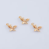 18K Gold PVD Butterfly Charm Baby Butterfly 12x15mm Pendant Charms - Tarnish Resistant
