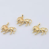 18K Gold PVD Lion Charm 27x18mm Leo Charm Pendant - Tarnish Resistant
