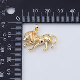 18K Gold PVD Lion Charm 27x18mm Leo Charm Pendant - Tarnish Resistant