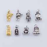 18K Gold PVD Teddy bear easter bunny charms gold valentine's day - Tarnish Resistant