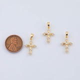 18K Gold PVD Cross charm - Tarnish Resistant