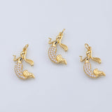 18K Gold PVD Mermaid charm - Tarnish Resistant