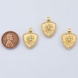 18K Gold pvd Lion Head charm - Tarnish Resistant
