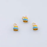 18K Gold PVD Cake charm - Tarnish Resistant