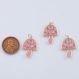 18K Gold PVD Mushroom charm - Tarnish Resistant