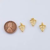 18K Gold PVD Pizza charm - Tarnish Resistant
