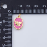 18K Gold PVD Butterfly Enamel charm - Tarnish Resistant