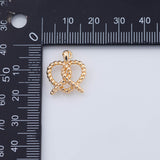 18K Gold PVD Pretzel charm - Tarnish Resistant