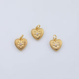 18K Gold PVD Heart charm - Tarnish Resistant