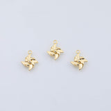 18K Gold PVD Paper windmill charm - Tarnish Resistant