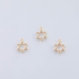 18K Gold PVD Star of David charm - Tarnish Resistant