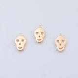 18K Gold PVD Skull charm halloween charm - Tarnish Resistant