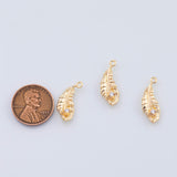 18K Gold PVD Leaf charm - Tarnish Resistant