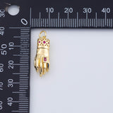 18K Gold PVD H OK sign fist charm - Tarnish Resistant