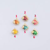 18K Gold PVD Colorful Fish charm - Tarnish Resistant