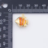 18K Gold PVD Colorful Fish charm - Tarnish Resistant