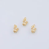 18K Gold pvd ghost charm halloween trick or treat fall autumn charms 9x10mm - Tarnish Resistant