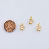 18K Gold PVD ghost charm halloween trick or treat fall autumn charms 9x10mm - Tarnish Resistant