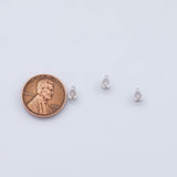 18K Gold PVD Tiny Teardrop Charm 4x6mm White Pendant Charms - Tarnish Resistant