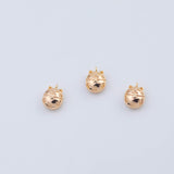 18K Gold PVD Chubby kitty fat cat charm 9x11mm - Tarnish Resistant
