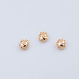 18K Gold PVD Chubby kitty fat cat charm 9x11mm - Tarnish Resistant