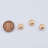 18K Gold PVD Chubby kitty fat cat charm 9x11mm - Tarnish Resistant