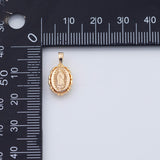 18K Gold PVD Mary Jesus Charm 9x16mm Maria Jesus Christian Catholic Charm - Tarnish Resistant