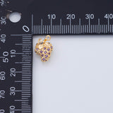 18K Gold pvd lavender strawberry charm 10x14mm fruit charms pendant charms - Tarnish Resistant